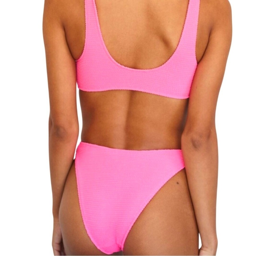 LA Hearts PacSun Pink Cutout O-Ring One Piece Swimsuit Scrunch Barbiecore Sz XS - Picture 2 of 11